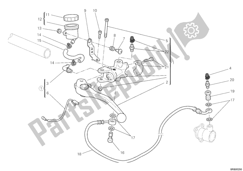 Toutes les pièces pour le Maître-cylindre D'embrayage du Ducati Hypermotard 1100 EVO USA 2010